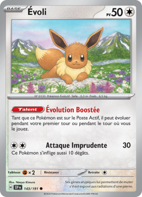 Carte Pokémon Évoli 143/191 Commune Étincelles Déferlantes