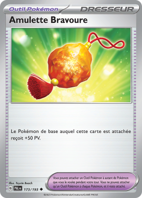 Carte Pokémon Amulette Bravoure 173/193 Peu commune Évolutions à Paldea