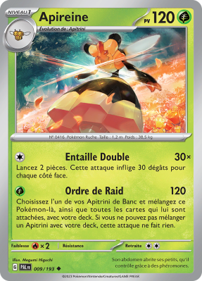 Carte Pokémon Apireine 009/193 Peu commune Évolutions à Paldea