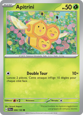 Carte Pokémon Apitrini 008/193 Commune Évolutions à Paldea
