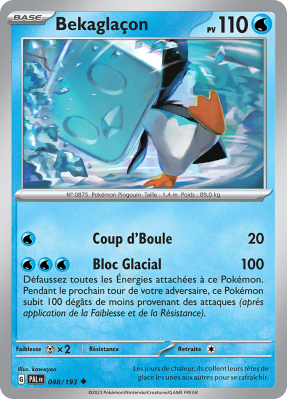 Carte Pokémon Bekaglaçon 048/193 Peu commune Évolutions à Paldea