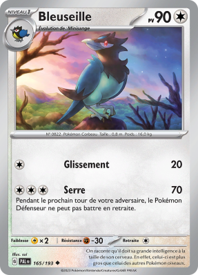 Carte Pokémon Bleuseille 165/193 Peu commune Évolutions à Paldea