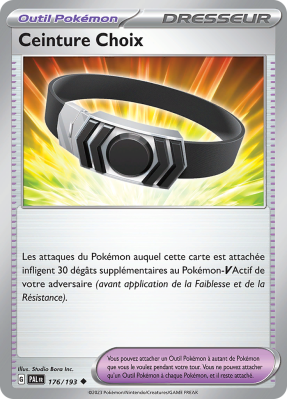 Carte Pokémon Ceinture Choix 176/193 Peu commune Évolutions à Paldea