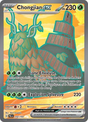 Carte Pokémon Chongjian-ex 232/193 Ultra Rare Évolutions à Paldea