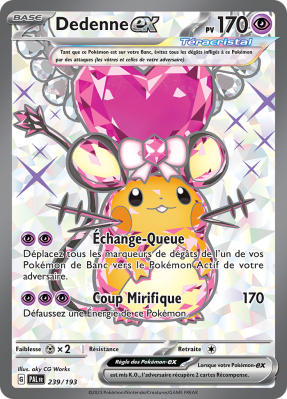 Carte Pokémon Dedenne-ex 239/193 Ultra Rare Évolutions à Paldea