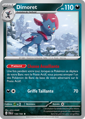 Carte Pokémon Dimoret 134/193 Holographique Évolutions à Paldea