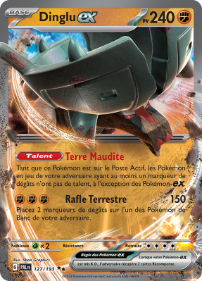 Carte Pokémon Dinglu-ex 127/193 Double rare Évolutions à Paldea