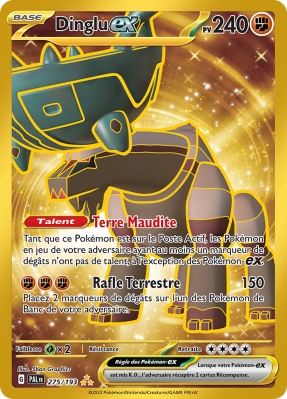 Carte Pokémon Dinglu-ex 275/193 Gold Évolutions à Paldea