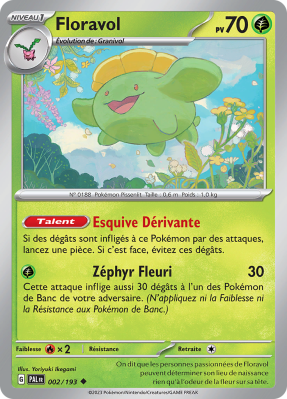 Carte Pokémon Floravol 002/193 Commune Évolutions à Paldea