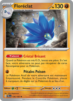 Carte Pokémon Floréclat 126/193 Holographique Évolutions à Paldea