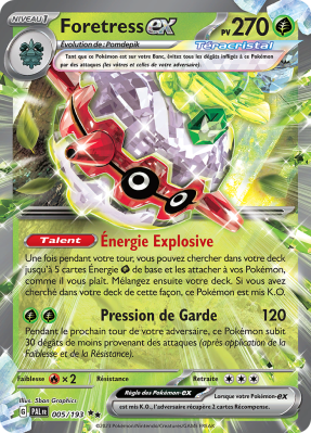 Carte Pokémon Foretress-ex 005/193 Double rare Évolutions à Paldea