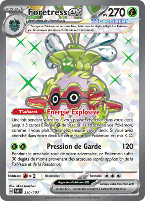 Carte Pokémon Foretress-ex 230/193 Ultra Rare Évolutions à Paldea