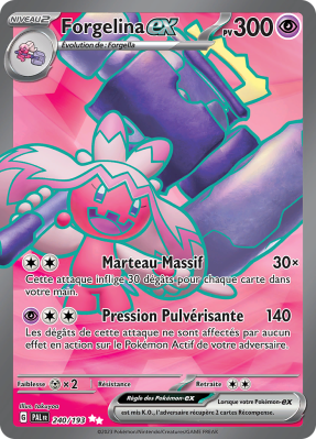 Carte Pokémon Forgelina-ex 240/193 Ultra rare Évolutions à Paldea