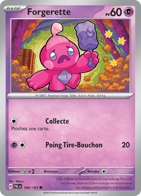 Carte Pokémon Forgerette 100/193 Commune Évolutions à Paldea