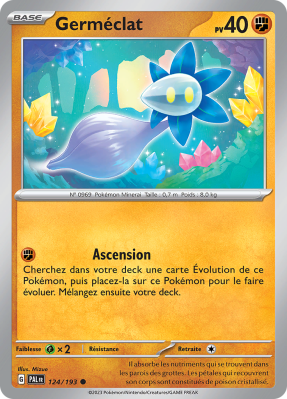 Carte Pokémon Germéclat 124/193 Commune Évolutions à Paldea