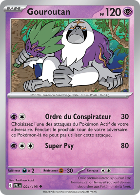 Carte Pokémon Gouroutan 094/193 Peu commune Évolutions à Paldea