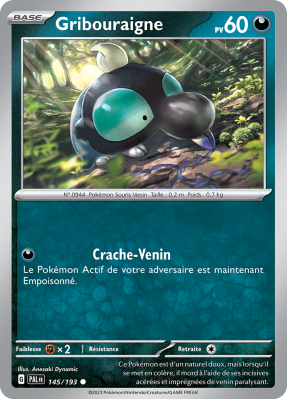 Carte Pokémon Gribouraigne 145/193 Commune Évolutions à Paldea
