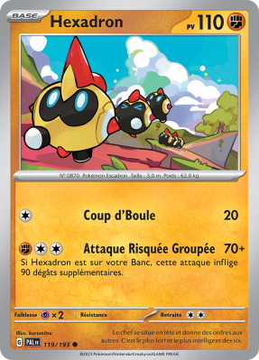 Carte Pokémon Hexadron 119/193 Commune Évolutions à Paldea