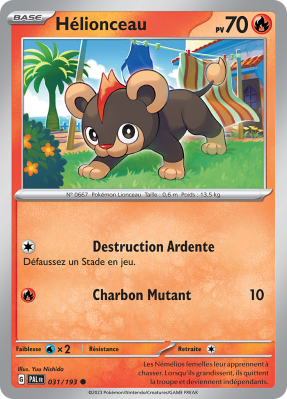 Carte Pokémon Hélionceau 031/193 Commune Évolutions à Paldea