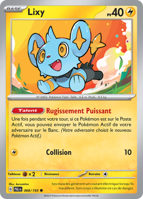 Carte Pokémon Lixy 068/193 Commune Évolutions à Paldea