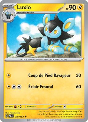 Carte Pokémon Luxio 070/193 Peu commune Évolutions à Paldea
