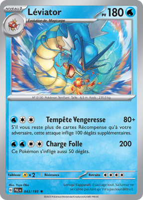 Carte Pokémon Léviator 043/193 Holographique Évolutions à Paldea