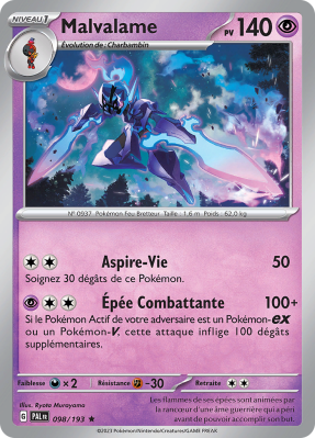 Carte Pokémon Malvalame 098/193 Holographique Évolutions à Paldea