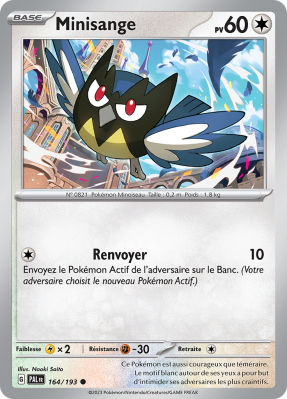 Carte Pokémon Minisange 164/193 Commune Évolutions à Paldea