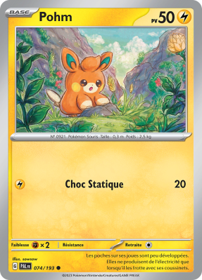 Carte Pokémon Pohm 074/193 Commune Évolutions à Paldea