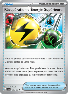 Carte Pokémon Récupération d'Énergie Supérieure 189/193 Peu commune Évolutions à Paldea