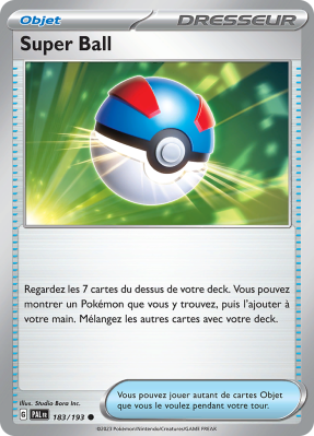Carte Pokémon Super Ball 183/193 Commune Évolutions à Paldea