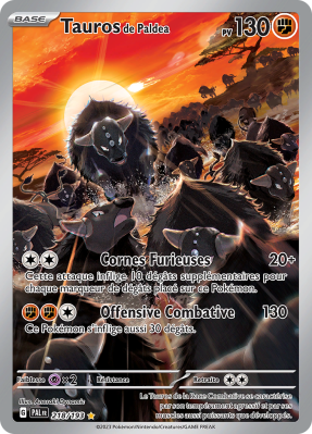 Carte Pokémon Tauros de Paldea 218/193 AR Évolutions à Paldea