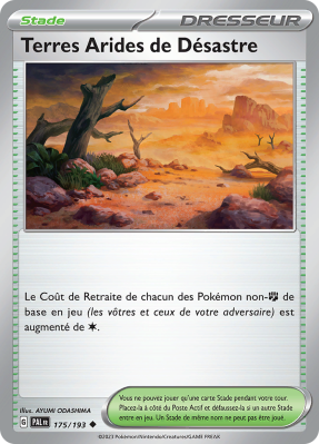 Carte Pokémon Terres Arides de Désastre 175/193 Peu commune Évolutions à Paldea