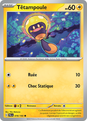 Carte Pokémon Têtampoule 078/193 Commune Évolutions à Paldea