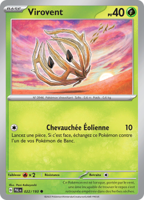 Carte Pokémon Virovent 022/193 Commune Évolutions à Paldea
