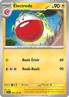 Carte Pokémon Électrode 067/193 Peu commune Évolutions à Paldea