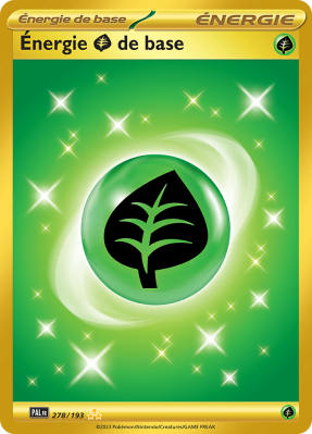 Carte Pokémon Énergie Plante de base 278/193 Gold Évolutions à Paldea
