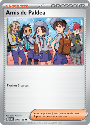 Carte Pokémon Amis de Paldea 109/131 Commune Évolutions Prismatiques