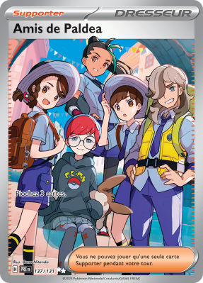 Carte Pokémon Amis de Paldea 137/131 Ultra Rare Évolutions Prismatiques