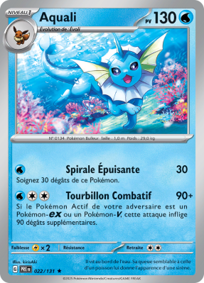 Carte Pokémon Aquali 022/131 Holographique Évolutions Prismatiques