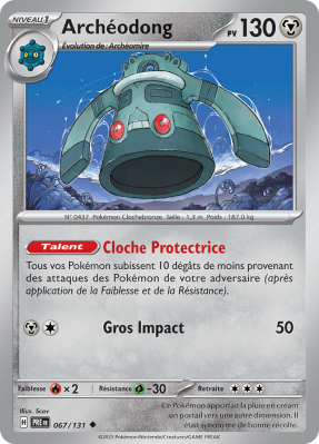 Carte Pokémon Archéodong 067/131 Peu commune Évolutions Prismatiques