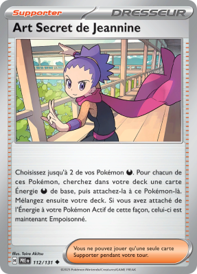 Carte Pokémon Art Secret de Jeannine 112/131 Peu commune Évolutions Prismatiques