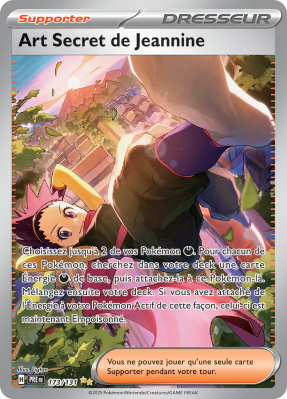 Carte Pokémon Art Secret de Jeannine 173/131 Alternative Évolutions Prismatiques