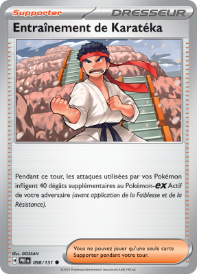 Carte Pokémon Entraînement de Karatéka 098/131 Commune Évolutions Prismatiques