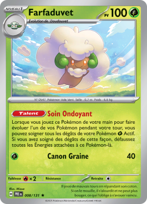 Carte Pokémon Farfaduvet 008/131 Holographique Évolutions Prismatiques