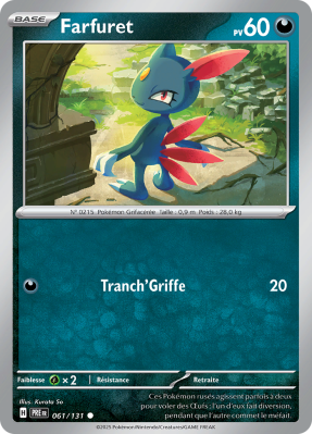 Carte Pokémon Farfuret 061/131 Commune Évolutions Prismatiques