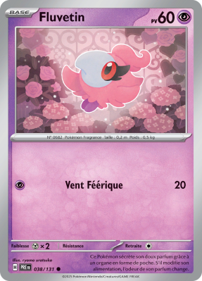 Carte Pokémon Fluvetin 038/131 Commune Évolutions Prismatiques