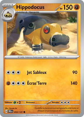 Carte Pokémon Hippodocus 053/131 Commune Évolutions Prismatiques