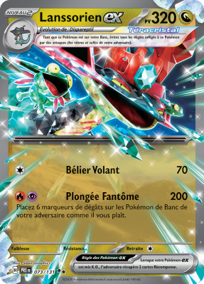 Carte Pokémon Lanssorien-ex 073/131 Double rare Évolutions Prismatiques
