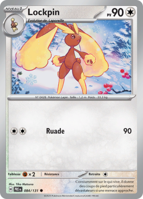 Carte Pokémon Lockpin 084/131 Commune Évolutions Prismatiques
